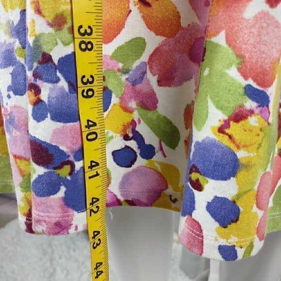 Norm Thompson Short Sleeve Floral Dress Size PS - Picture 6 of 11